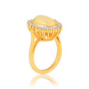 Elegant Gold-Plated Halo Ring with Zircon Accents 💛✨ - Image 4