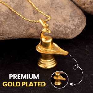 Pure Gold-Plated Shivling Pendant - Image 1